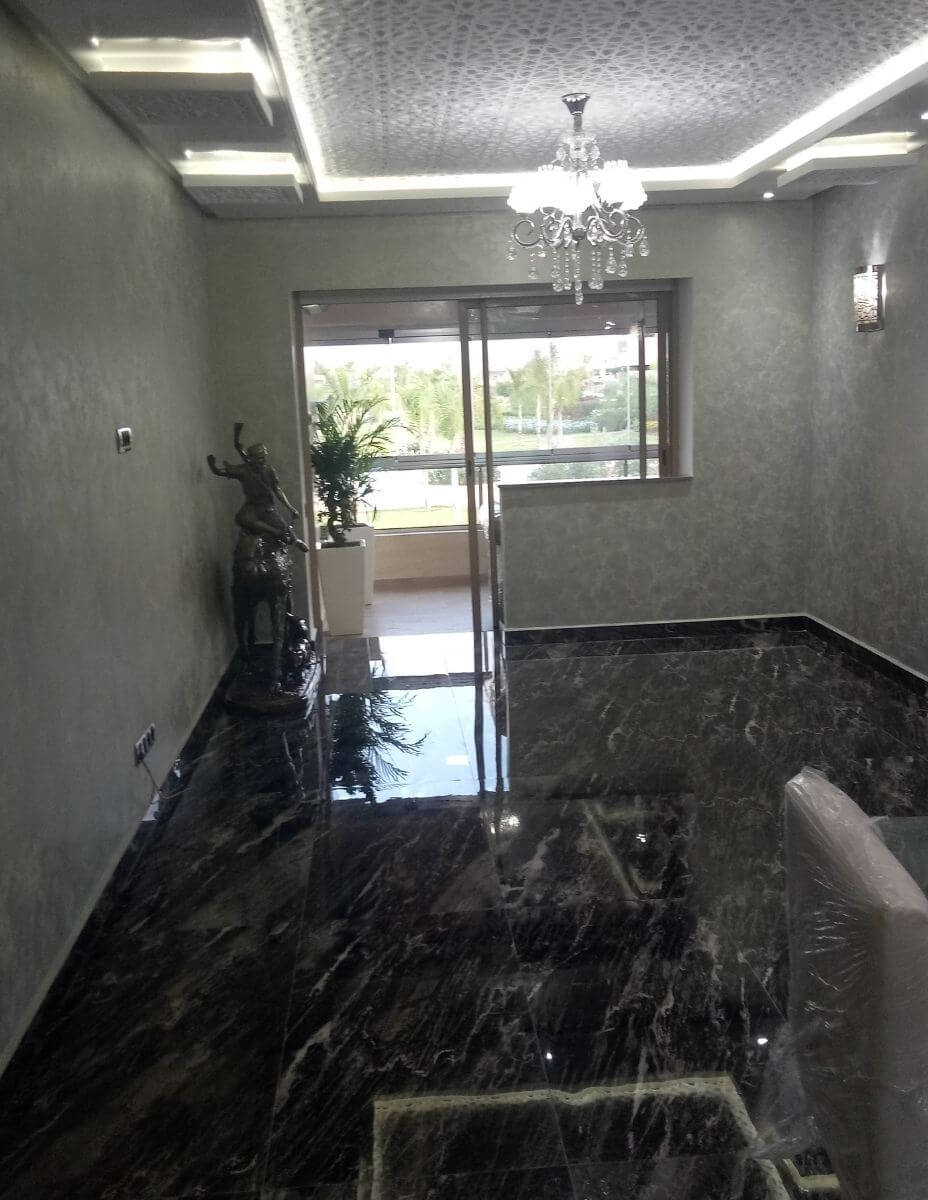Pose de carrelage effet marbre BVTD