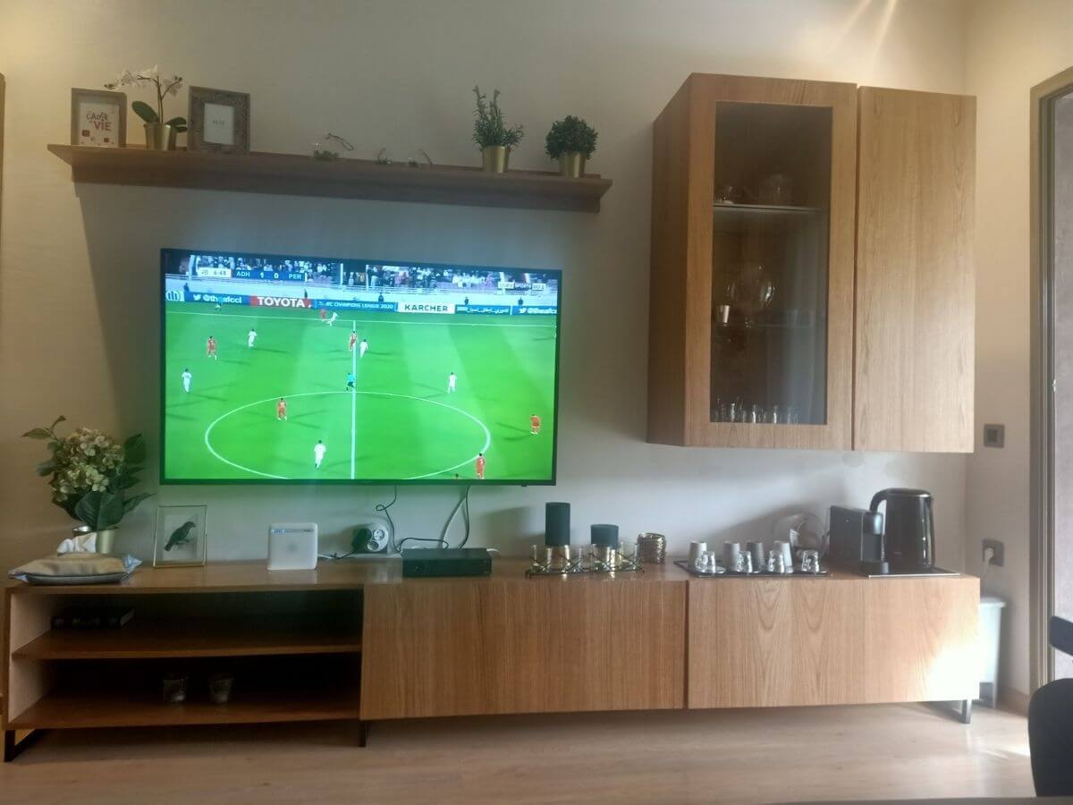 Meuble TV en menuiserie bois BVTD
